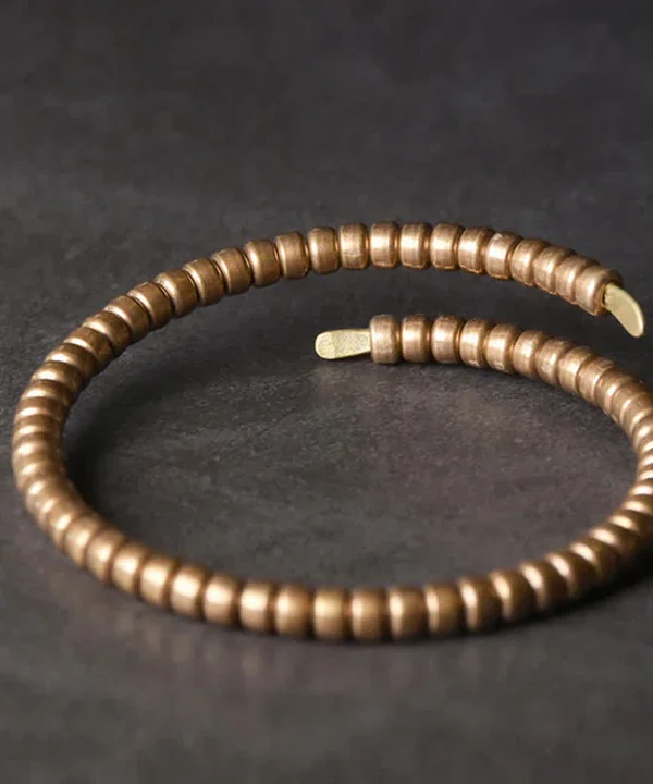 Buddha Stones Vintage Design Copper Balance Adjustable Cuff Bracelet