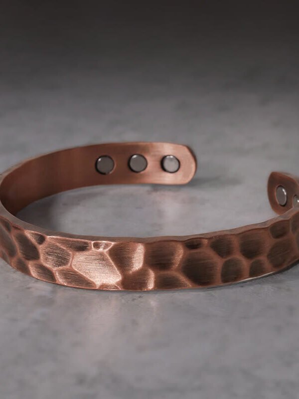 Rustic Copper Balance Magnetic Adjustable Cuff Bracelet