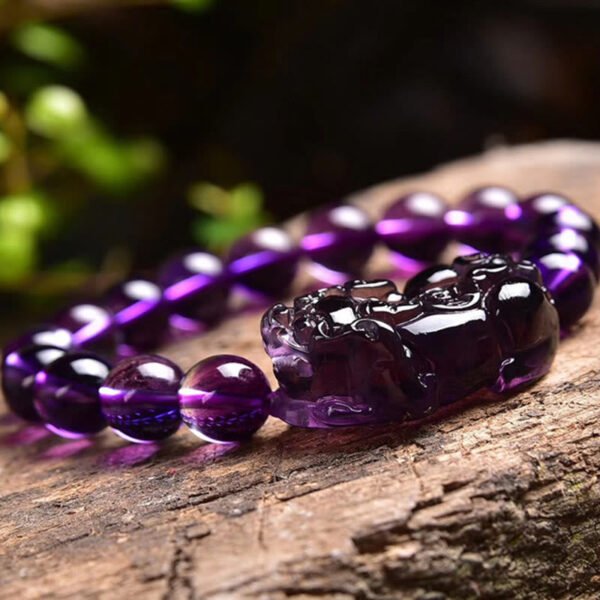 Buddha Stones Feng Shui Amethyst Fortune Wealth Bracelet - Image 8