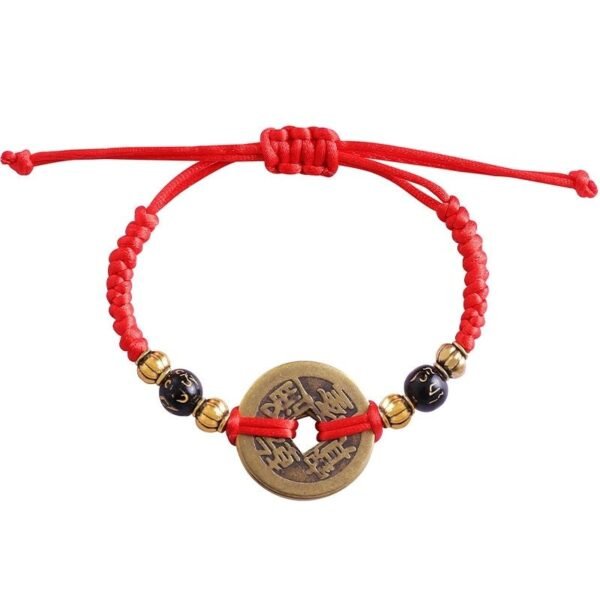 Chinese Lucky Coins Bracelet - Five Emperor Coins Feng Shui - Image 5