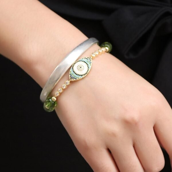 Peridot Style Evil Eye Bracelet - Image 3