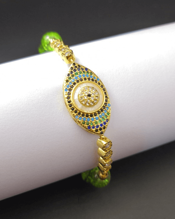 Peridot Style Evil Eye Bracelet