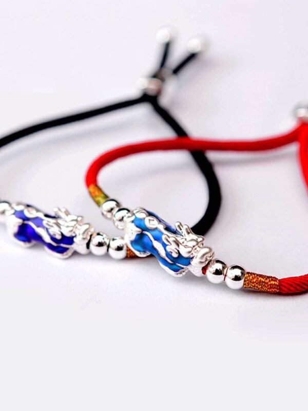 Temperature Color Changing Pixiu Bracelet - Handwoven Rope