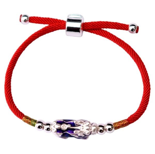 Temperature Color Changing Pixiu Bracelet - Handwoven Rope - Image 5